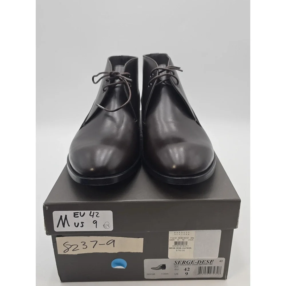 Robert Clergerie Boots Mens 9 Brown‎ Leather New Orleans Chukka Ankle Dress Boot